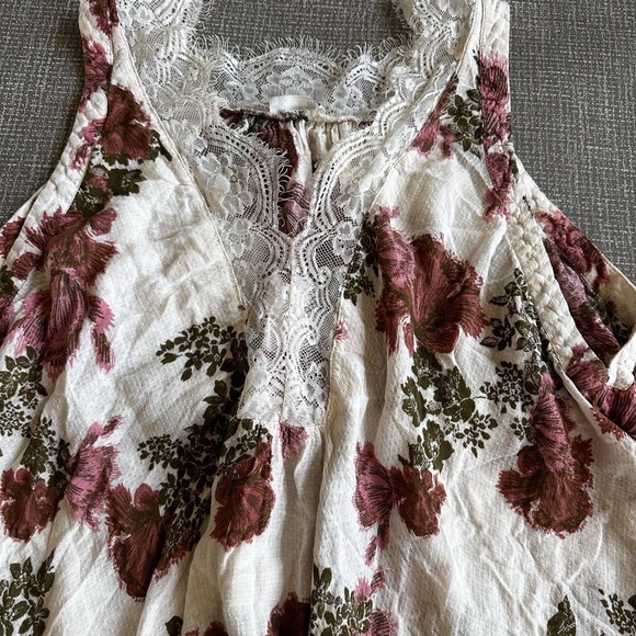 Free people Summer You Say So Slip loose fitting top floral size Small - Picture 3 of 8